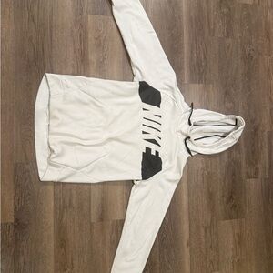 Nike White Hoodie with Black Logo